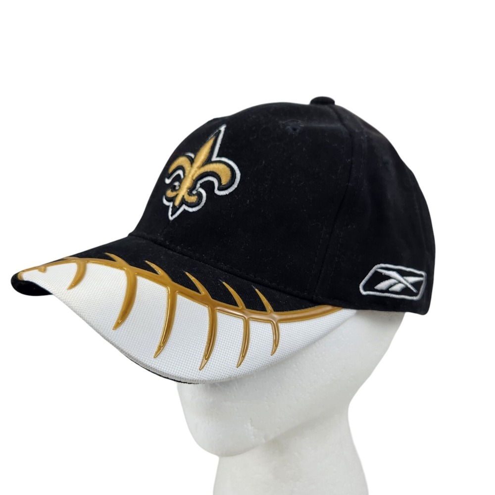 New Orleans Saints NFL Authentic Reebok Pro Line Strap Back Hat Football Laces